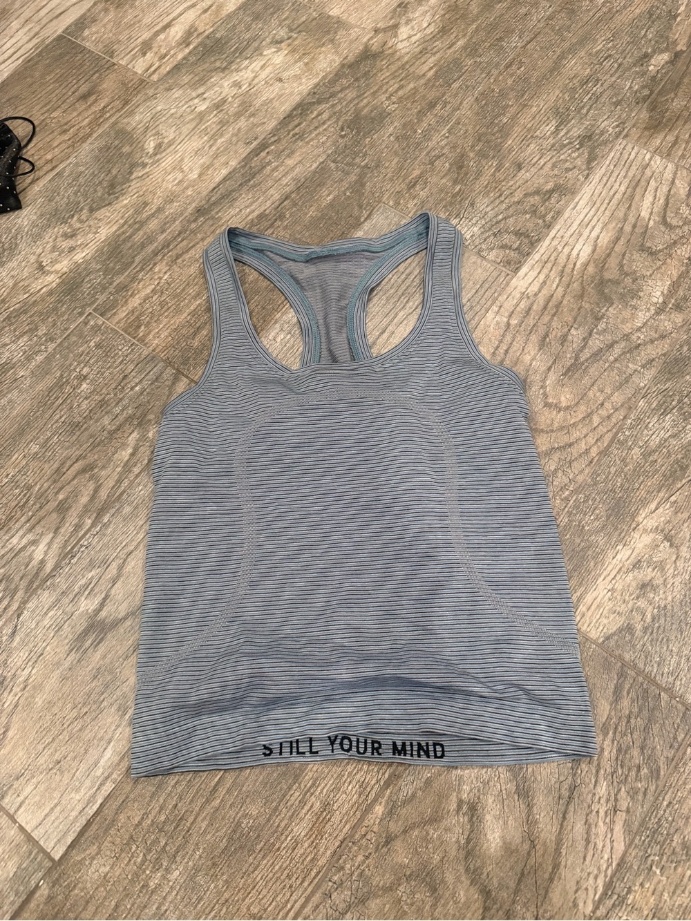 lululemon athletica Light Blue Striped Racerback Tank